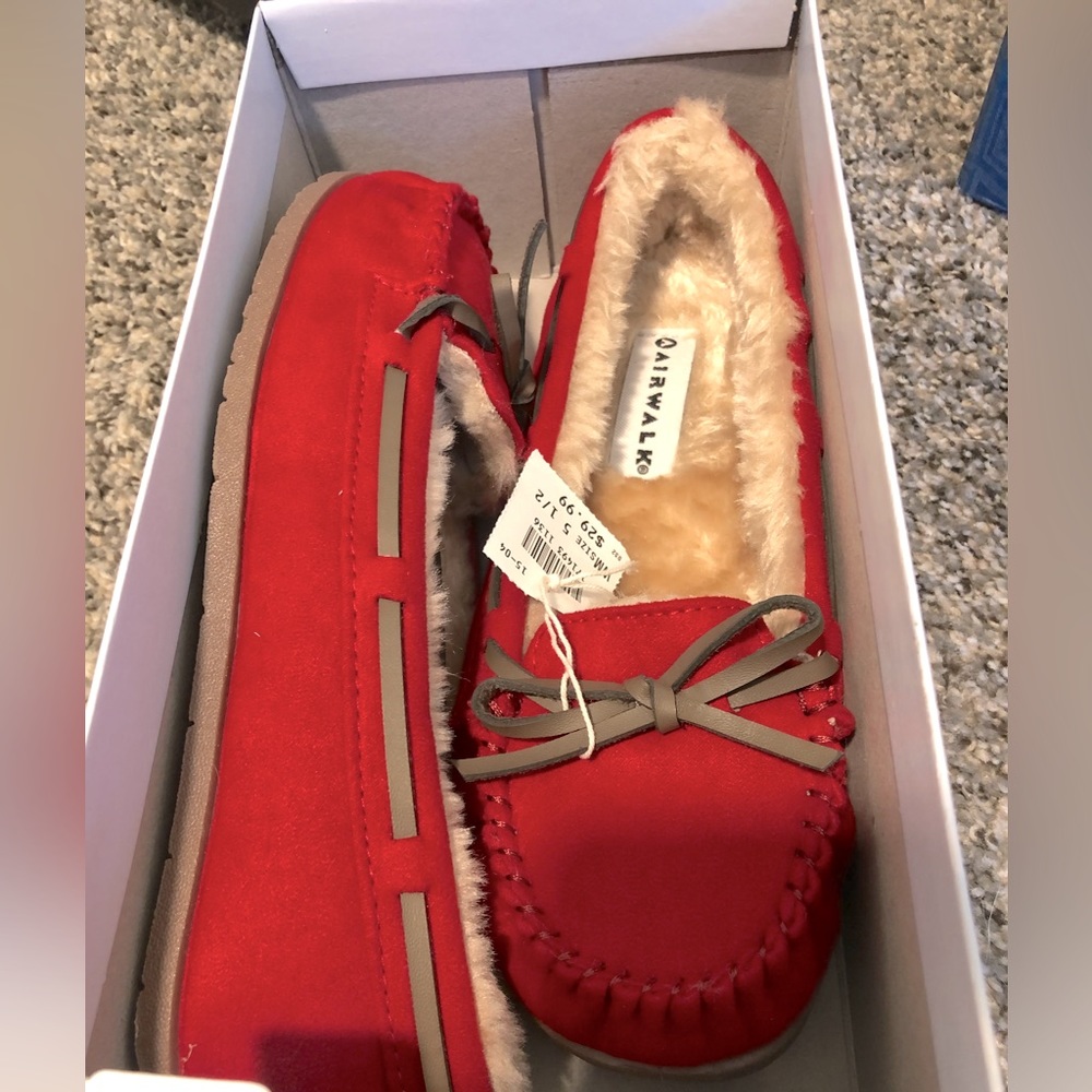 Red Airwalk Mocassin Slippers.